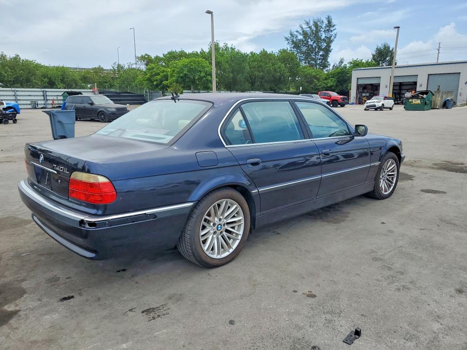 2001 BMW 7er VIN WBAGH83471DP25350 COPART salvage auction — SIDE, Fl - Certificate Of Title, sold $1,800 on 2026-07-13 (photo 3)