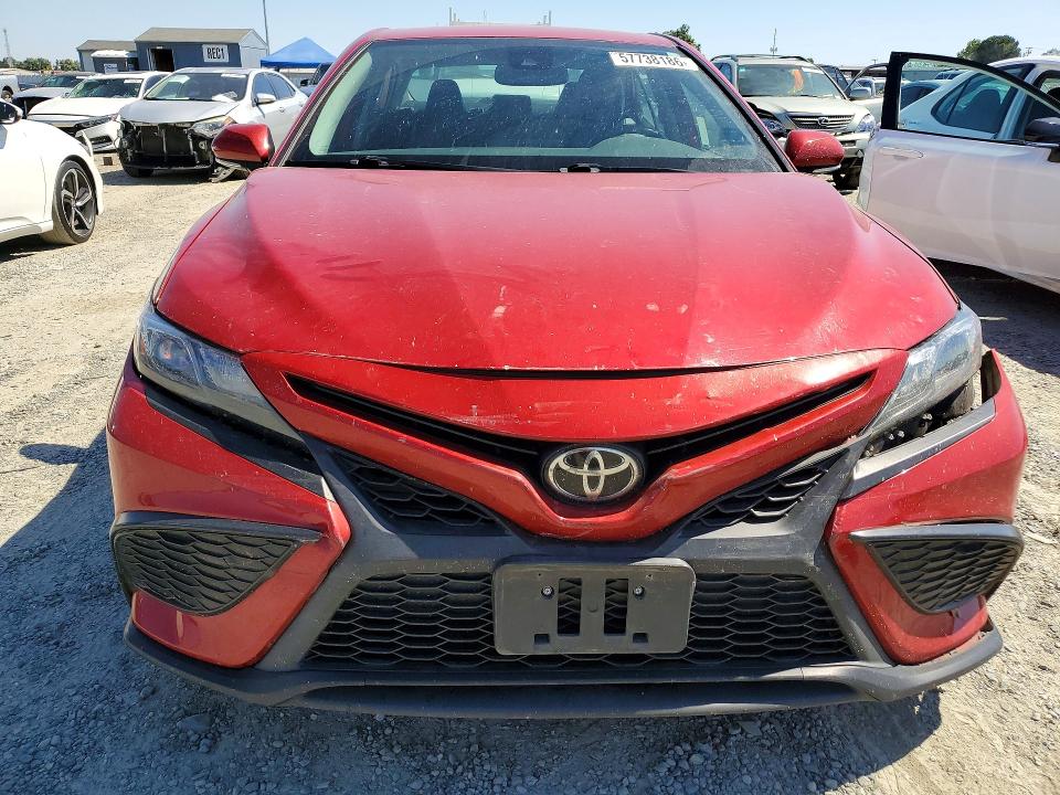 2022 Toyota Camry VIN 4T1T11AK3NU005107 COPART salvage auction — FRONT END, Ca - Salvage Certificate, sold $6,600 on 2026-07-02 (photo 5)