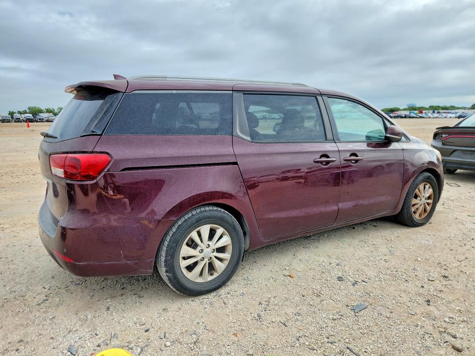 2016 Kia SEDONA VIN KNDMB5C18G6131925 COPART salvage auction — MINOR DENT/SCRATCHES, Tx - Certificate Of Title, sold $700 on 2026-07-09 (photo 3)