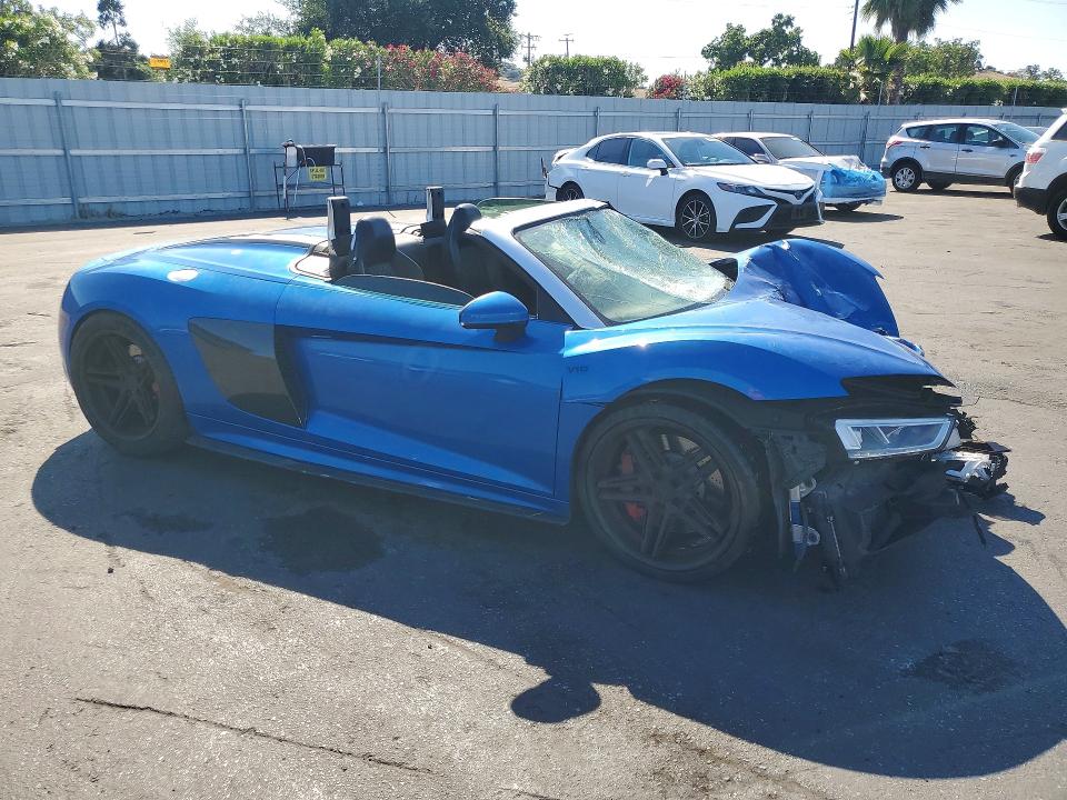 2017 Audi R8 VIN WUAVACFX7H7905009 COPART salvage auction — FRONT END, Ca - Salvage Certificate, sold $38,500 on 2026-08-27 (photo 4)