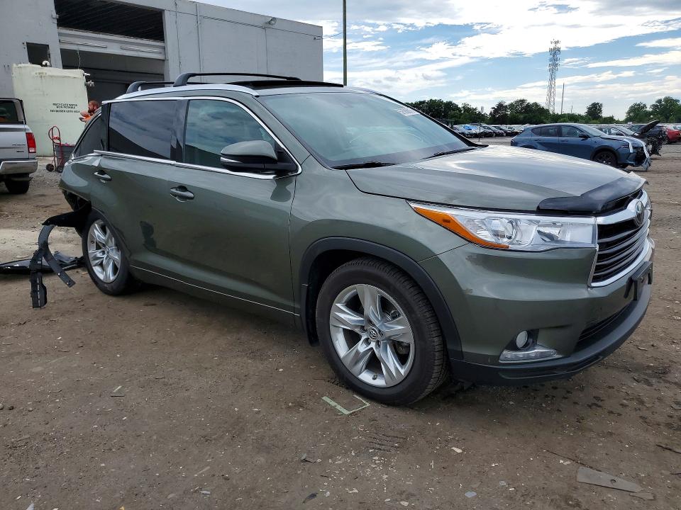 2016 Toyota Highlander VIN 5TDDKRFH5GS231464 COPART salvage auction — REAR END, Va - Cert Of Title - Salvage, sold $5,800 on 2026-07-08 (photo 4)