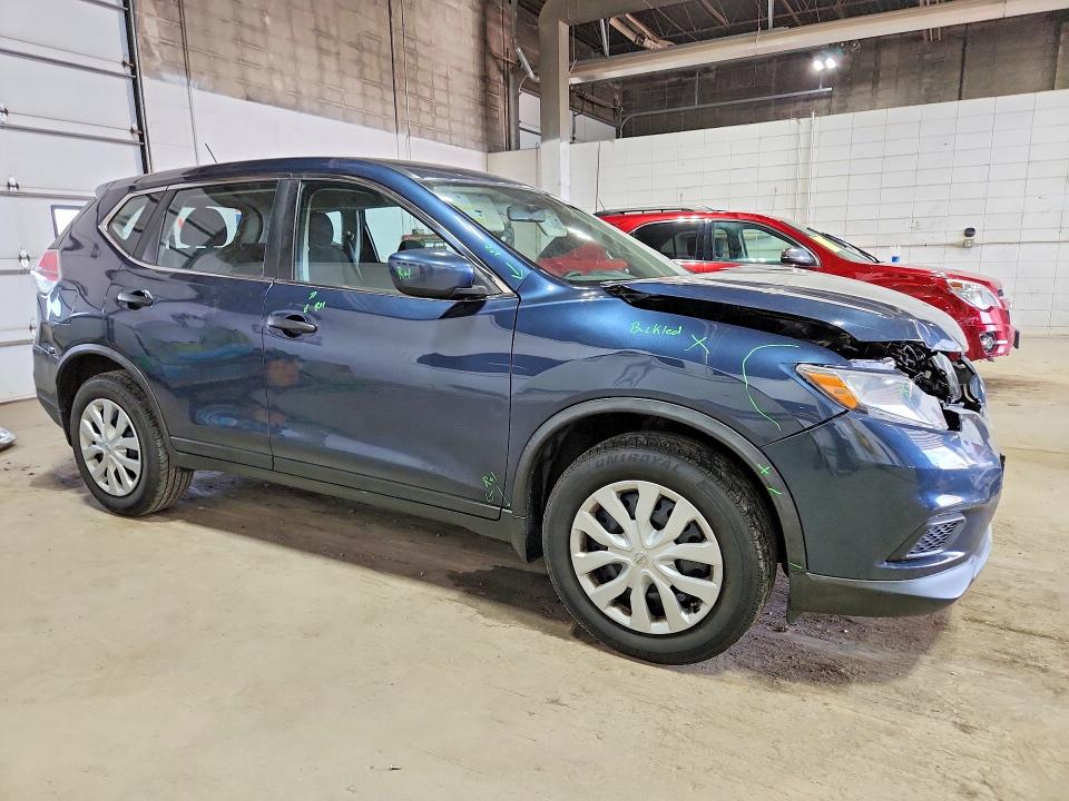 2016 Nissan Rogue VIN KNMAT2MV6GP653933 COPART salvage auction — FRONT END, Mn - Cert Of Title-Salvage, sold $250 on 2026-07-21 (photo 4)