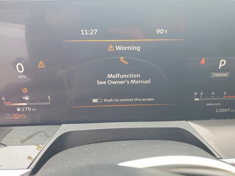 2025 Infiniti VIN JN8AZ3AA8S9001810 COPART salvage auction — FRONT END, FL - CERTIFICATE OF DESTRUCTION, sold $12,700 on 2026-07-27 (photo 9)