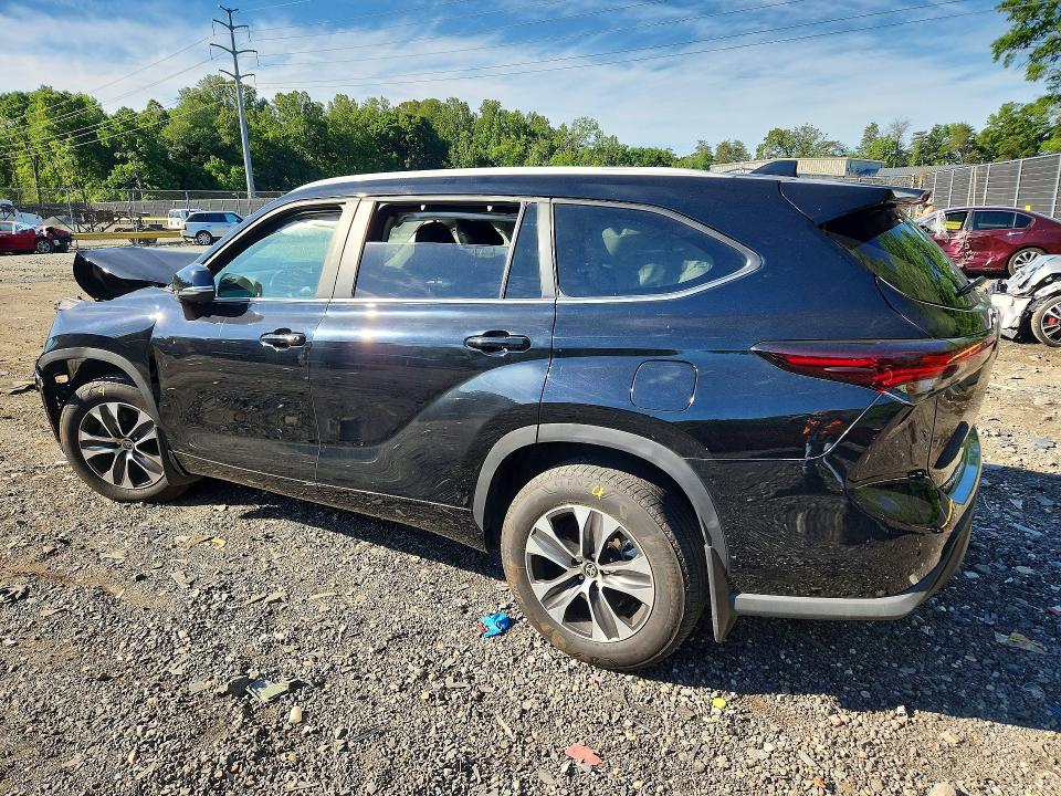 2025 Toyota Highlander VIN 5TDKBRCH0SS659222 COPART salvage auction — FRONT END, Md - Cert Of Salvage > 75% Damage, sold $13,300 on 2026-07-24 (photo 2)
