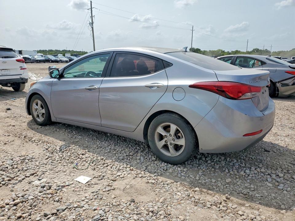 2015 Hyundai Elantra VIN 5NPDH4AE0FH624095 COPART salvage auction — FRONT END, Tx - Certificate Of Title, sold $725 on 2026-07-09 (photo 2)