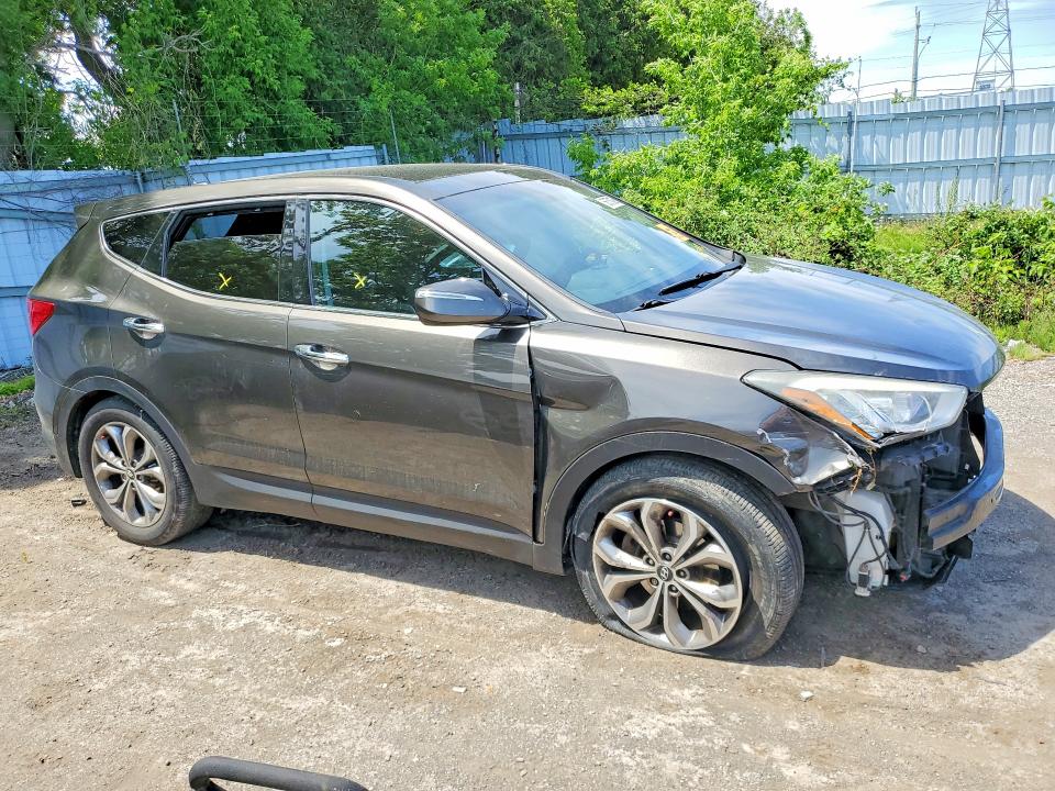2013 Hyundai Santa fe VIN 5XYZUDLA5DG086302 COPART salvage auction — VANDALISM, On - Permit No Brand - Unfit, sold $1,200 on 2026-07-14 (photo 4)