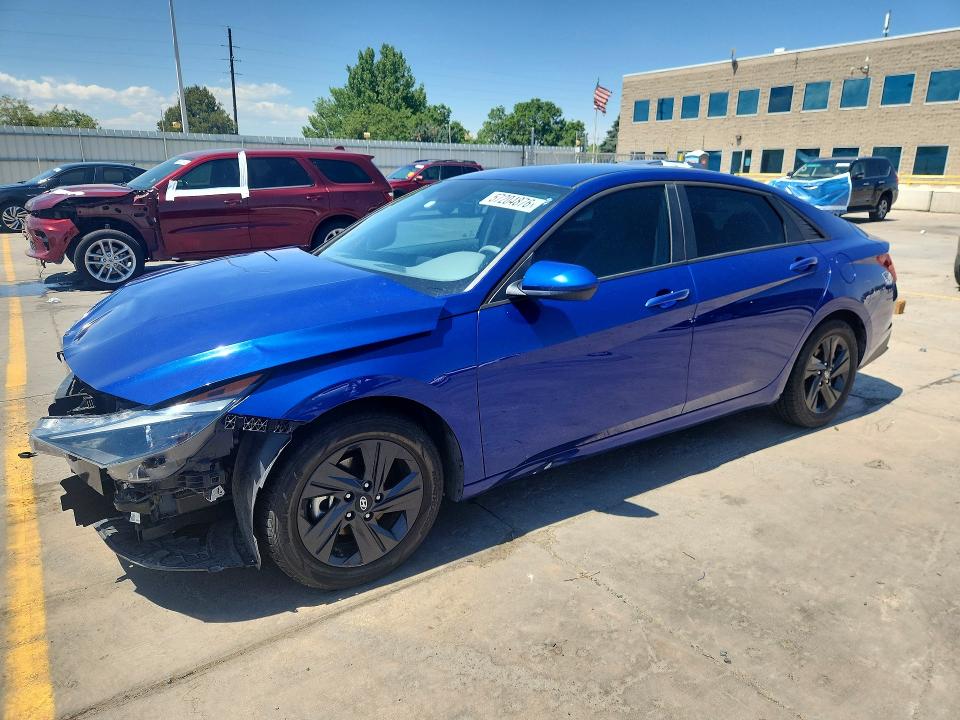 2021 Hyundai Elantra VIN 5NPLM4AGXMH000441 COPART salvage auction — FRONT END, AZ - CERT OF TITLE - SALVAGE, sold $3,050 on 2026-07-27 (photo 1)