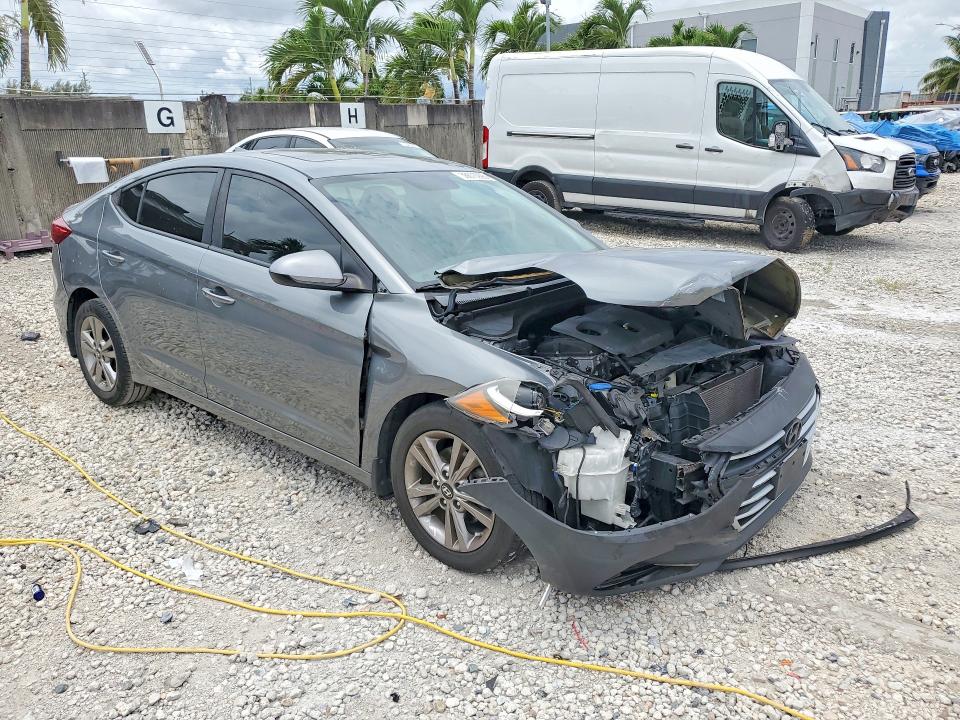 2018 Hyundai Elantra VIN KMHD84LF8JU594943 COPART salvage auction — FRONT END, Fl - Cert Of Title Slvg Rebuildable, sold $1,550 on 2026-07-24 (photo 4)