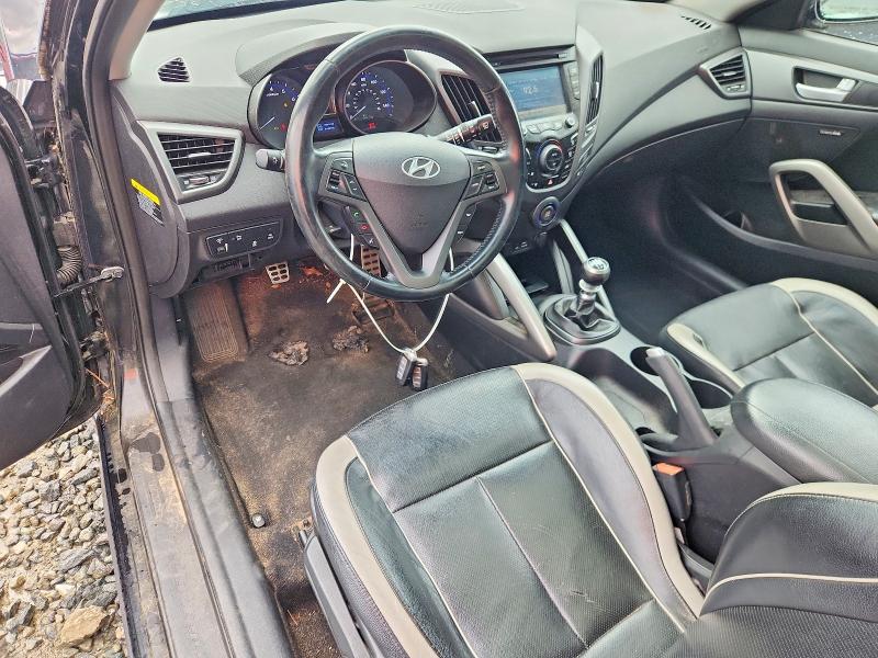 2014 Hyundai Veloster VIN KMHTC6AE1EU192123 COPART salvage auction — REAR END, MA - CERT OF TITLE-RECONSTRCTD COLL, sold $400 on 2026-07-22 (photo 8)