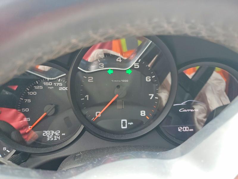 2019 Porsche 911 VIN WP0AA2A96KS103652 COPART salvage auction — FRONT END, Ny - Mv-907A Salvage Certificate, sold $25,750 on 2026-08-26 (photo 9)