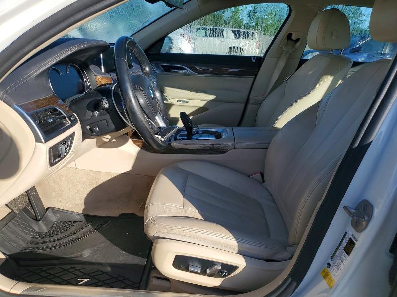 2016 BMW 7 series VIN WBA7E2C57GGD99896 COPART salvage auction — MINOR DENT/SCRATCHES, Nc - Certificate Of Title, sold $4,800 on 2026-07-03 (photo 7)