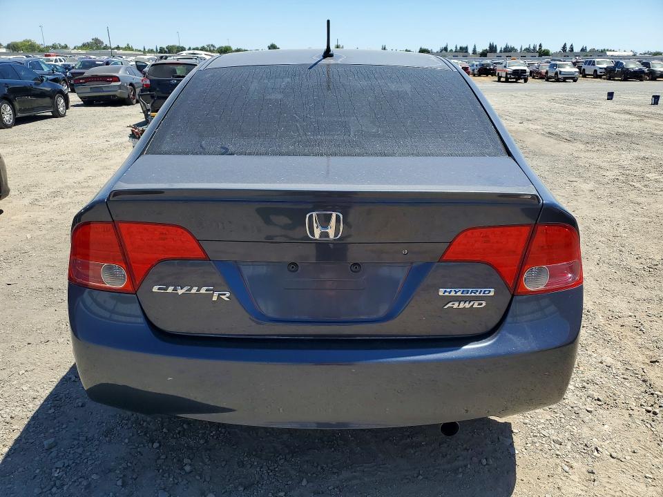 2007 Honda Civic hybrid VIN JHMFA36237S029264 COPART salvage auction — FRONT END, Ca - Salvage Certificate, sold $300 on 2026-07-02 (photo 6)
