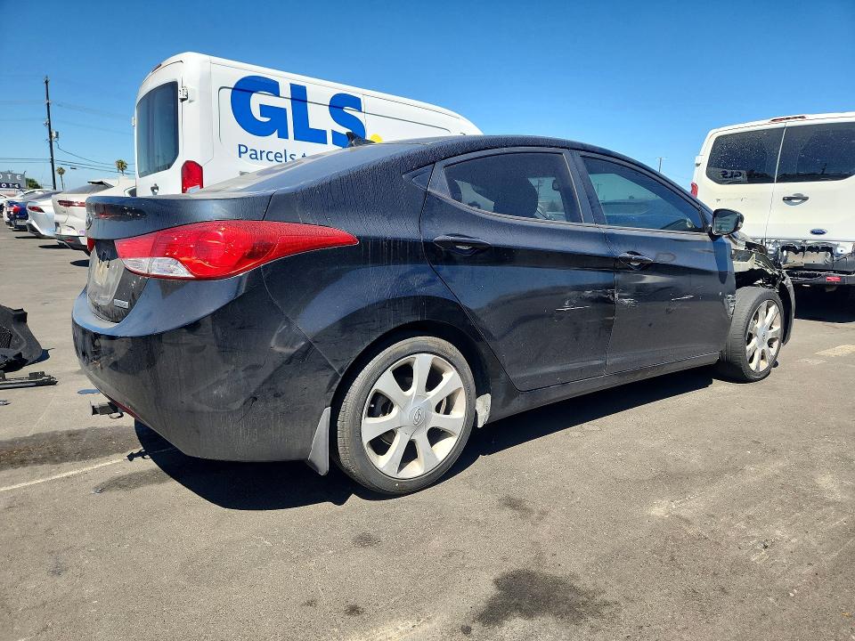 2012 Hyundai Elantra VIN KMHDH4AE6CU208100 COPART salvage auction — FRONT END, Ca - Salvage Certificate, sold $1,300 on 2026-07-07 (photo 3)