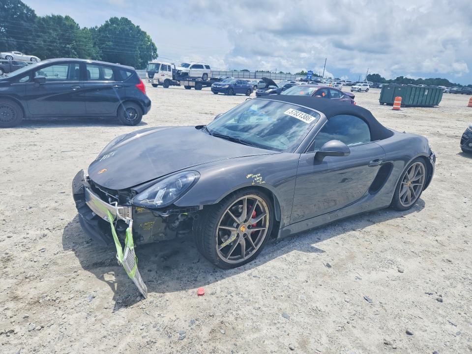 2016 Porsche Boxster VIN WP0CB2A83GS140484 — COPART salvage auction photo