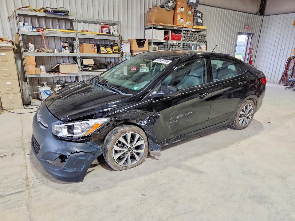 2017 Hyundai Accent VIN KMHCT4AE1HU333586 COPART salvage auction — FRONT END, Pa - Certificate Of Salvage, sold $500 on 2026-07-24 (photo 1)