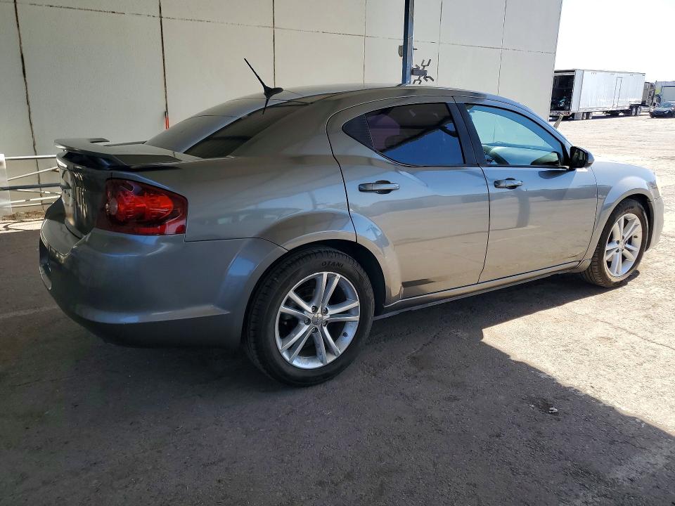 2012 Dodge Avenger VIN 1C3CDZEG2CN121202 COPART salvage auction — FRONT END, Tx - Certificate Of Title, sold $850 on 2026-07-10 (photo 3)