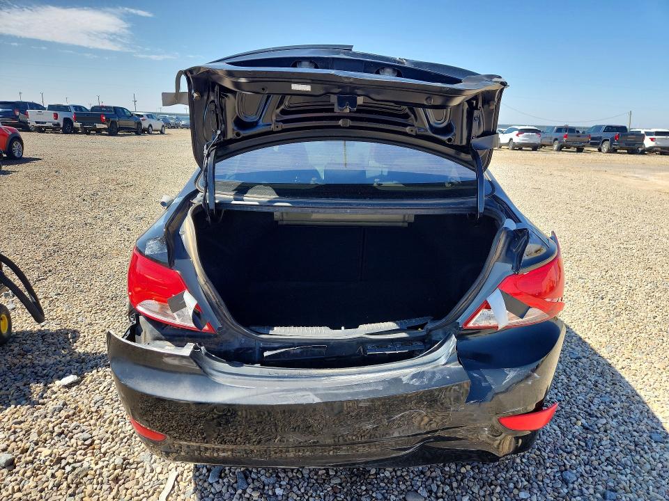 2016 Hyundai Accent VIN KMHCT4AE9GU991395 COPART salvage auction — REAR END, Tx - Salvage Vehicle Title, sold $90 on 2026-07-14 (photo 6)