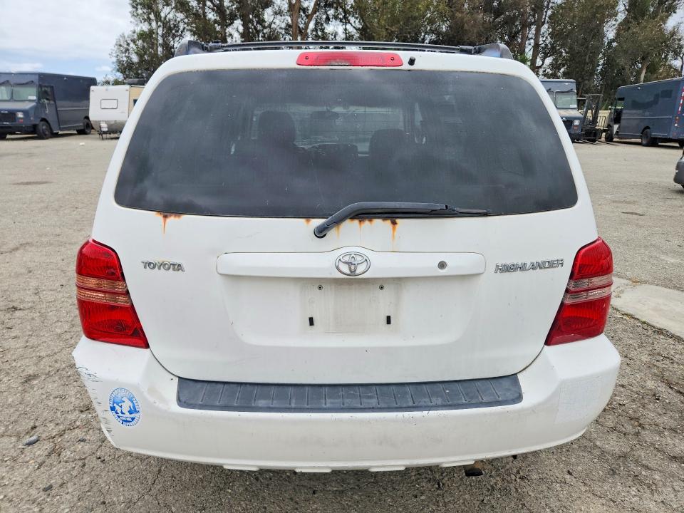 2003 Toyota Highlander VIN JTEGD21A830066091 COPART salvage auction — MINOR DENT/SCRATCHES, Ca - Dis/Dlr/Exp Only Clean Title, sold $500 on 2026-07-21 (photo 6)