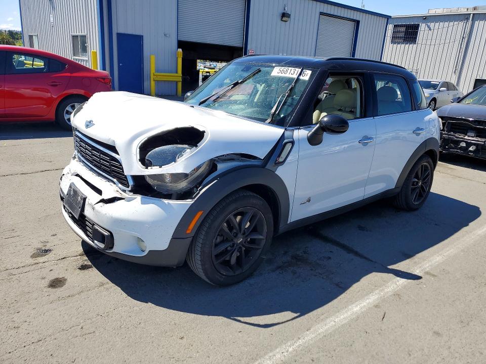 2013 Mini Cooper VIN WMWZC5C56DWP33527 COPART salvage auction — FRONT END, Ca - Salvage Certificate, sold $700 on 2026-07-06 (photo 1)