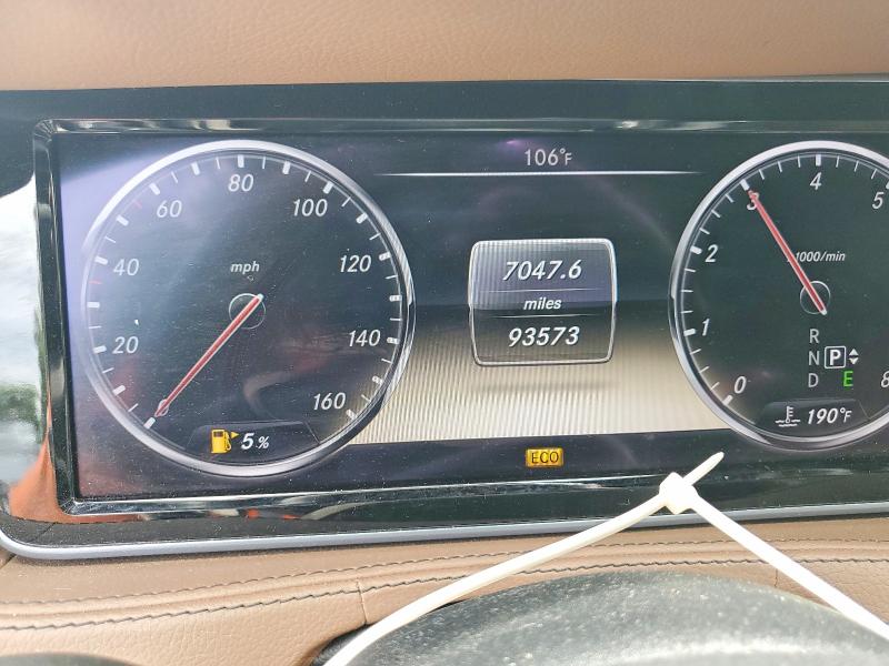 2014 Mercedes-benz S-klasse VIN WDDUG8FB7EA057680 COPART salvage auction — REAR END, Fl - Cert Of Title Slvg Rebuildable, sold $8,700 on 2026-08-18 (photo 9)