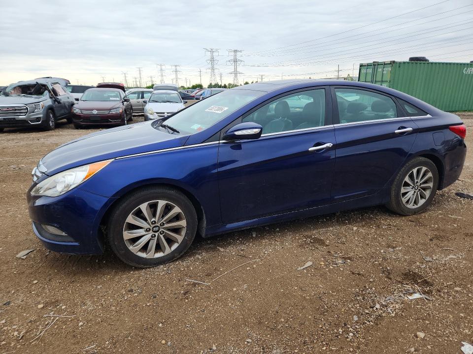 2014 Hyundai Sonata VIN 5NPEC4AC3EH817809 COPART salvage auction — UNDERCARRIAGE, IL - SALVAGE CERTIFICATE, sold $1,050 on 2026-07-16 (photo 1)