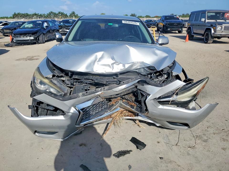 2018 Infiniti Q50 VIN JN1CV7AP0JM241444 COPART salvage auction — FRONT END, Fl - Cert Of Title Slvg Rebuildable, sold $425 on 2026-07-15 (photo 5)