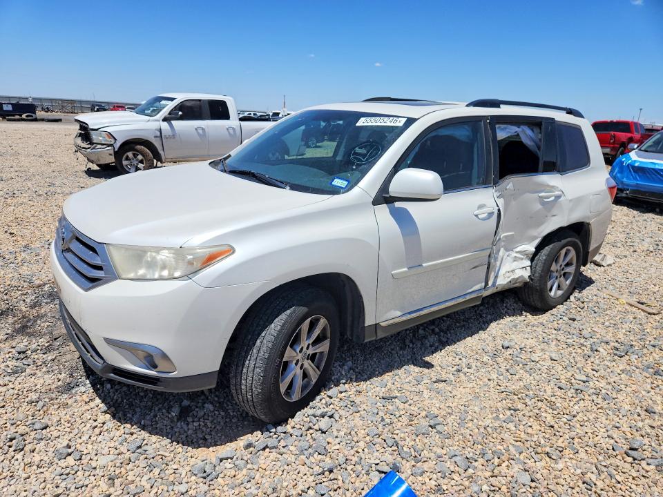 2011 Toyota Highlander VIN 5TDBK3EH7BS042538 COPART salvage auction — SIDE, Tx - Salvage Vehicle Title, sold $150 on 2026-07-21 (photo 1)