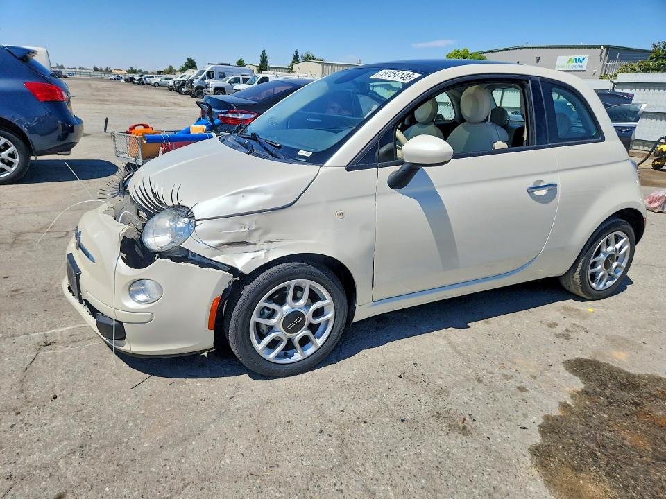 2014 Fiat 500 VIN 3C3CFFAR2ET262760 COPART salvage auction — FRONT END, Ca - Salvage Certificate, sold $800 on 2026-07-10 (photo 1)