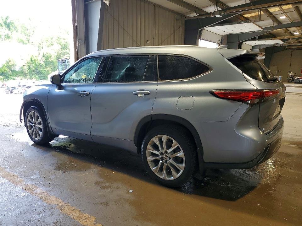 2021 Toyota Highlander VIN 5TDDZRBH9MS159665 COPART salvage auction — FRONT END, Pa - Certificate Of Salvage, sold $17,700 on 2026-07-15 (photo 2)