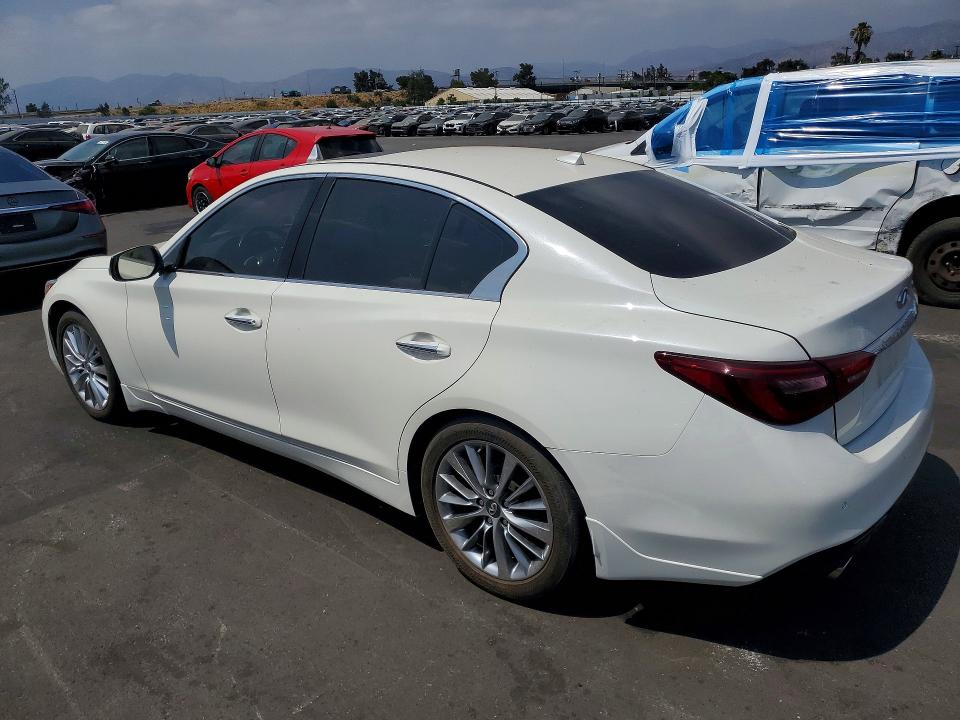 2021 Infiniti Q50 VIN JN1EV7BP9MM705066 COPART salvage auction — VANDALISM, CA - SALVAGE CERTIFICATE, sold $7,100 on 2026-07-27 (photo 2)