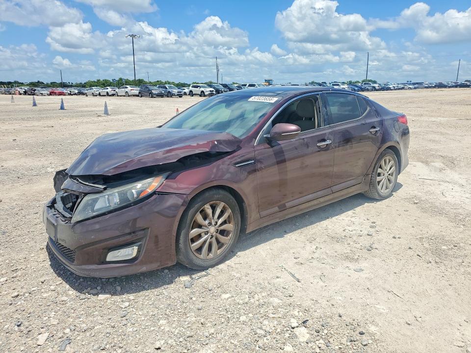 2014 Kia Optima VIN 5XXGN4A71EG266815 COPART salvage auction — FRONT END, Salvage Title, sold $600 on 2026-07-15 (photo 1)