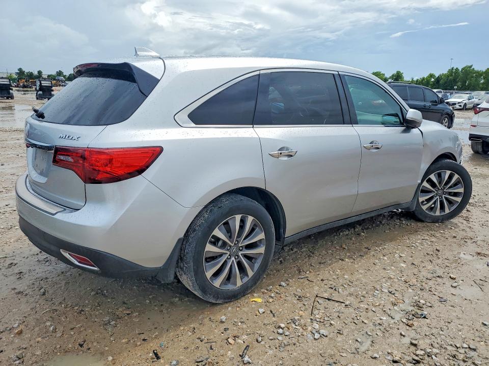 2014 Acura Mdx VIN 5FRYD3H40EB020191 COPART salvage auction — FRONT END, Tx - Salvage Vehicle Title, sold $3,500 on 2026-07-10 (photo 3)