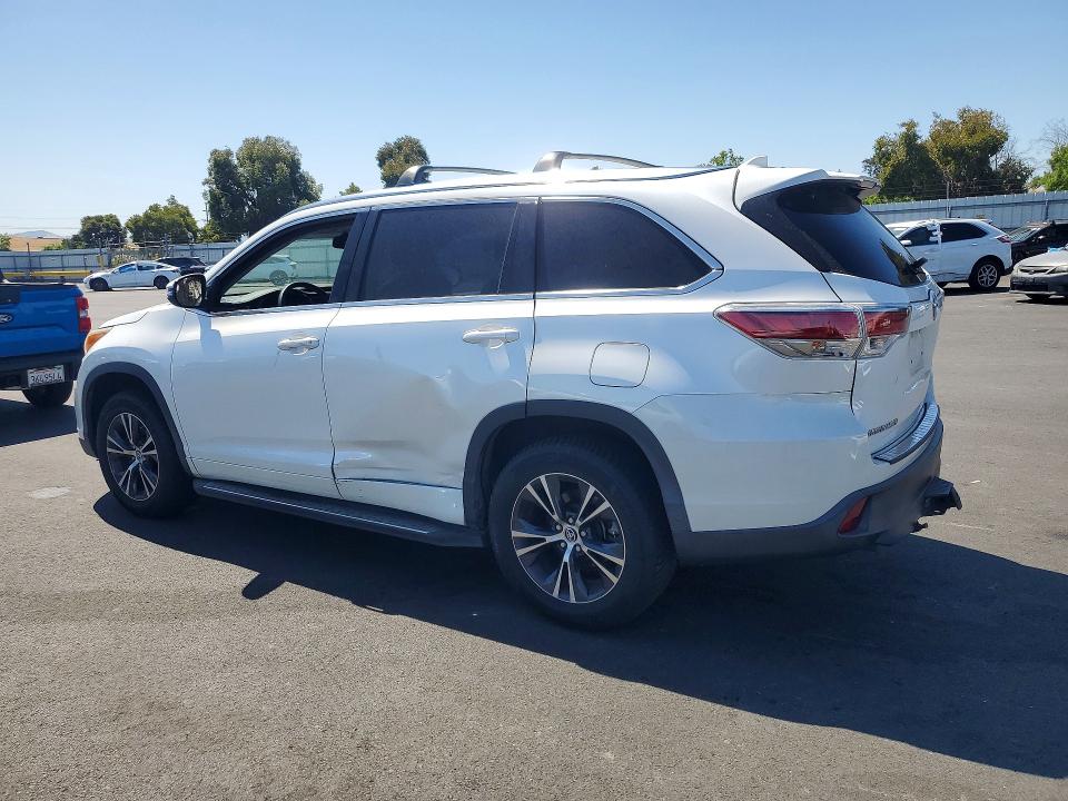 2016 Toyota Highlander VIN 5TDKKRFH8GS131060 COPART salvage auction — SIDE, Ca - Salvage Certificate, sold $9,200 on 2026-07-20 (photo 2)