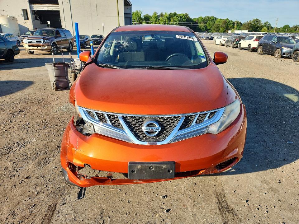 2014 Nissan Murano VIN JN8AZ1MW8EW515514 COPART salvage auction — FRONT END, Va - Cert Of Title - Salvage, sold $550 on 2026-07-08 (photo 5)