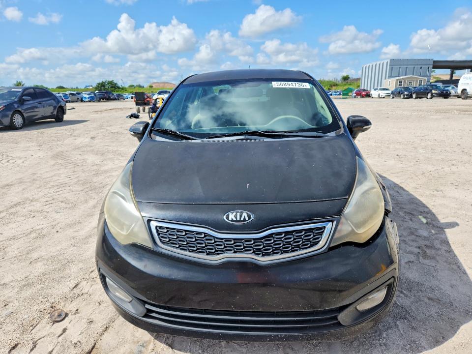 2014 Kia Rio VIN KNADN4A39E6396692 COPART salvage auction — FRONT END, Fl - Certificate Of Title, sold $450 on 2026-07-09 (photo 5)
