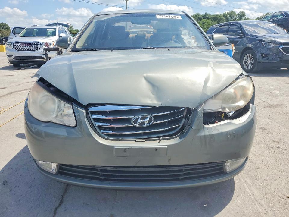 2010 Hyundai Elantra VIN KMHDU4AD1AU143589 COPART salvage auction — FRONT END, Tn - Salvage Certificate, sold $525 on 2026-07-13 (photo 5)