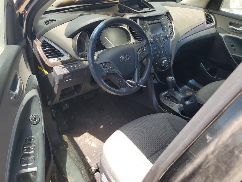 2018 Hyundai Santa fe VIN 5XYZT3LB8JG568733 COPART salvage auction — INTERIOR BURN, Ca - Dis/Dlr/Exp Only Clean Title, sold $1,500 on 2026-08-03 (photo 8)