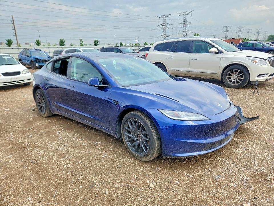 2024 Tesla Model 3 VIN 5YJ3E1EB4RF755066 COPART salvage auction — FRONT END, Il - Salvage Certificate, sold $12,300 on 2026-09-01 (photo 4)