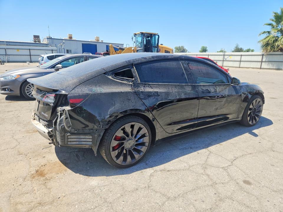 2021 Tesla Model 3 VIN 5YJ3E1EC8MF001542 COPART salvage auction — FRONT END, Ca - Salvage Certificate, sold $6,000 on 2026-07-17 (photo 3)