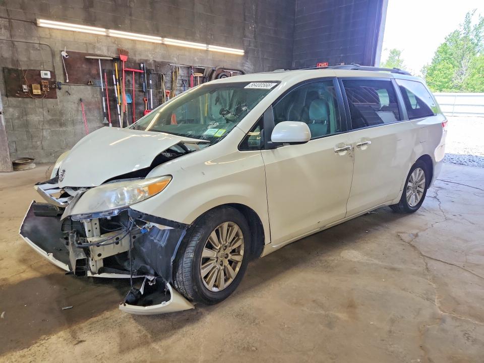 2011 Toyota Sienna VIN 5TDDK3DC7BS011837 COPART salvage auction — FRONT END, NY - MV-907A SALVAGE CERTIFICATE, sold $2,150 on 2026-07-13 (photo 1)