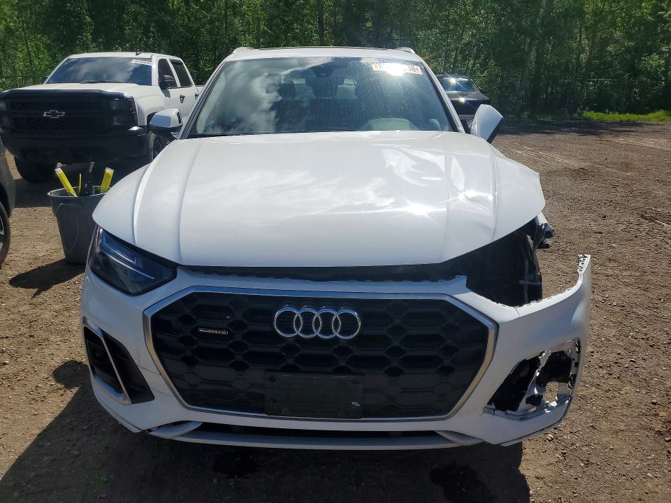 2021 Audi Q5 VIN WA1EAAFY1M2118083 COPART salvage auction — FRONT END, On - Permit Salvage, sold $12,300 on 2026-07-07 (photo 5)