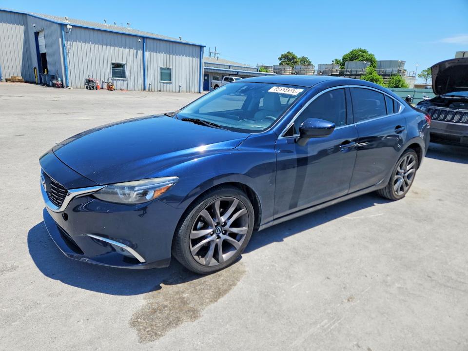 2016 Mazda 6 VIN JM1GJ1W5XG1433706 COPART salvage auction — HAIL, Ok - Cert Of Title-Salvage, sold $3,499 on 2026-07-27 (photo 1)