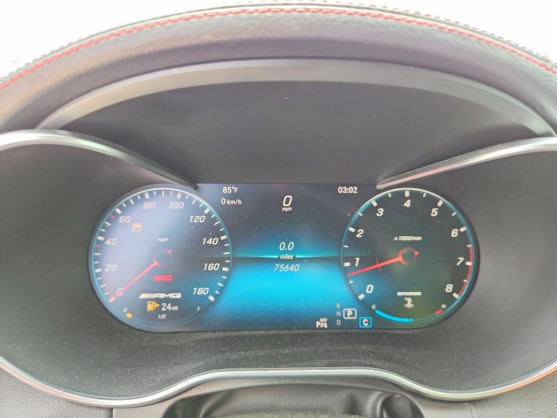 2019 Mercedes-benz C-klasse amg VIN 55SWF6EB2KU308733 COPART salvage auction — FRONT END, Tx - Salvage Vehicle Title, sold $10,300 on 2026-08-06 (photo 9)