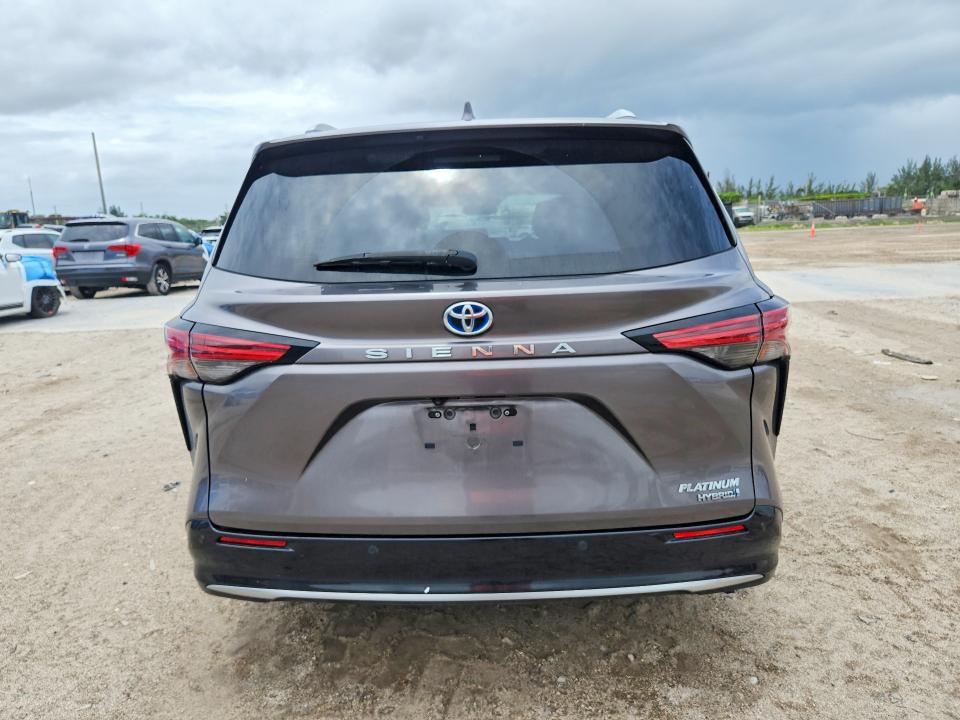 2022 Toyota Sienna VIN 5TDERKEC0NS085050 COPART salvage auction — FRONT END, Fl - Cert Of Title Slvg Rebuildable, sold $12,300 on 2026-07-16 (photo 6)