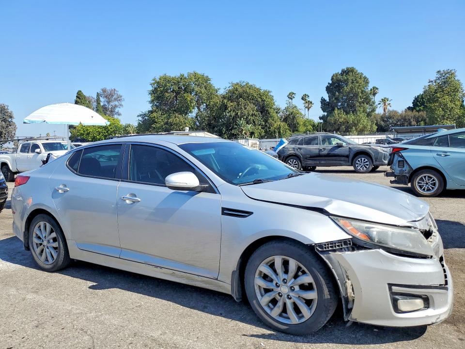 2014 Kia Optima VIN 5XXGN4A76EG301624 COPART salvage auction — FRONT END, Ca - Salvage Certificate, sold $625 on 2026-07-17 (photo 4)