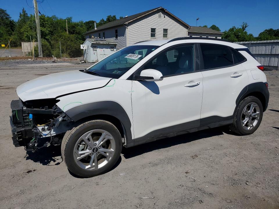 2023 Hyundai Kona VIN KM8K6CAB9PU943933 COPART salvage auction — FRONT END, Pa - Certificate Of Salvage, sold $4,950 on 2026-07-20 (photo 1)