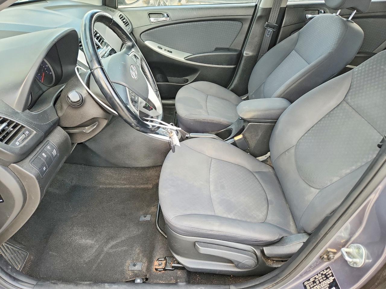 2014 Hyundai Accent VIN KMHCU5AE3EU197475 COPART salvage auction — Front End, TX - SALVAGE VEHICLE TITLE, sold $1,400 on 2026-07-09 (photo 7)