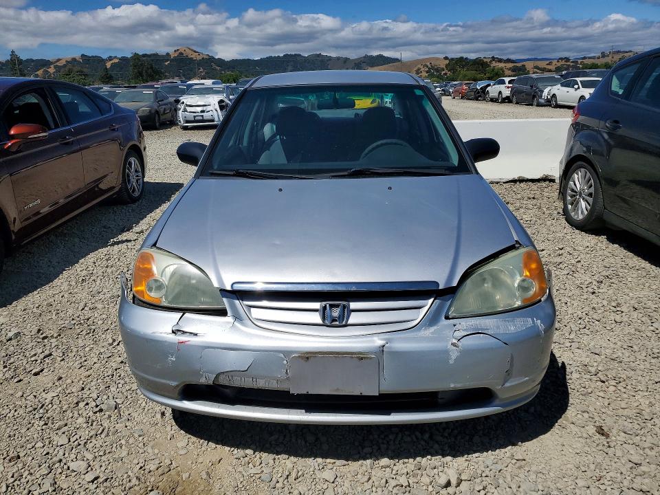 2002 Honda Civic VIN 1HGES16542L072010 COPART salvage auction — FRONT END, Ca - Salvage Certificate, sold $325 on 2026-07-09 (photo 5)