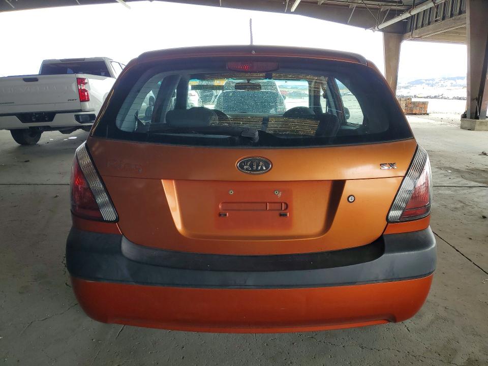 2007 Kia Rio VIN KNADE163476207196 COPART salvage auction — REAR END, Ca - Salvage Certificate, sold $300 on 2026-07-02 (photo 6)