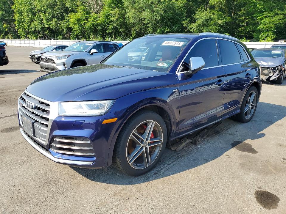 2018 Audi Sq5 VIN WA1A4AFY7J2118574 COPART salvage auction — WATER/FLOOD, Pa - Cert Of Salvage-W=Flood Veh, sold $3,400 on 2026-07-23 (photo 1)